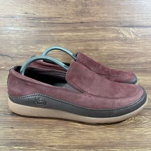 CHACO Montrose Red Leather Slip-On Loafers Shoes Men’s Size 9